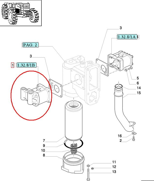 НАСОС РУЛЕВОЙ NEW HOLLAND CASE 5162569 - 5167397 - 5180277