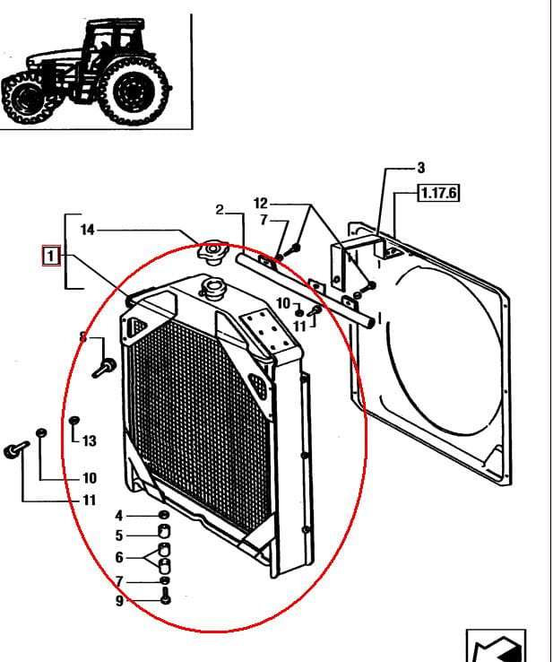 КОРПУС РАДИАТОРА NEW HOLLAND 84172100 - 5096595 - 5099122