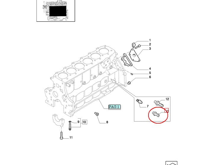 ДАТЧИК ДАВЛЕНИЯ ДВИГАТЕЛЯ NEW HOLLAND CASE 82037222 - 81869698 - 82028132 - 87344173 - 87745843