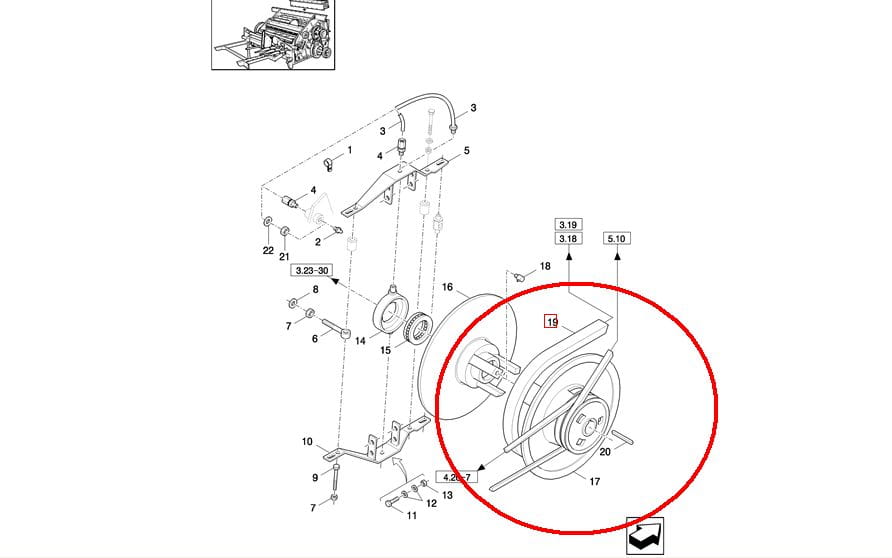 РЕМЕНЬ НИТКИ (ДВОЙНОЙ ЗУБ) NEW HOLLAND CASE 84817640