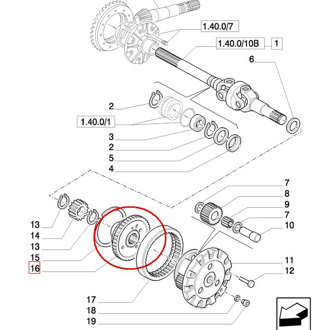 БОЛЬШАЯ СКОРОСТНАЯ ПЕРЕДАЧА NEW HOLLAND CASE STEYR 5141691