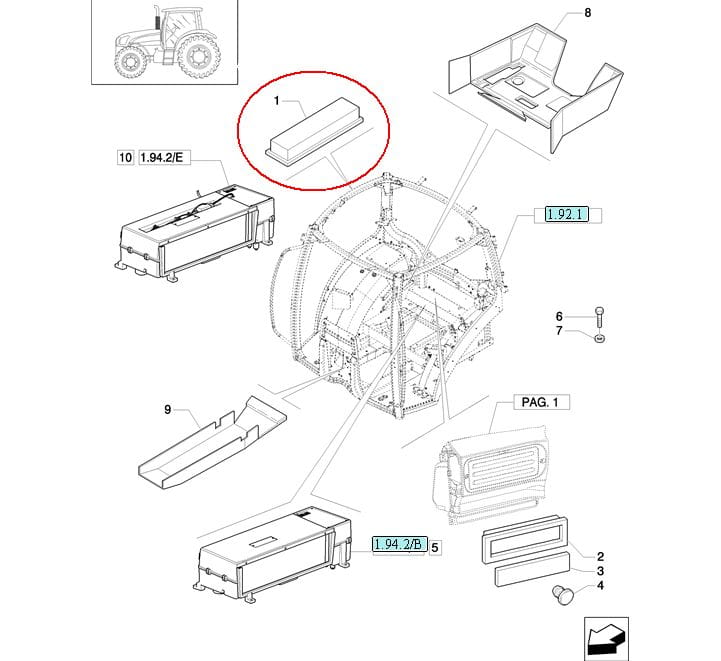 ФИЛЬТР САЛОННЫЙ NEW HOLLAND CASE STEYR 87726675 - 82022328