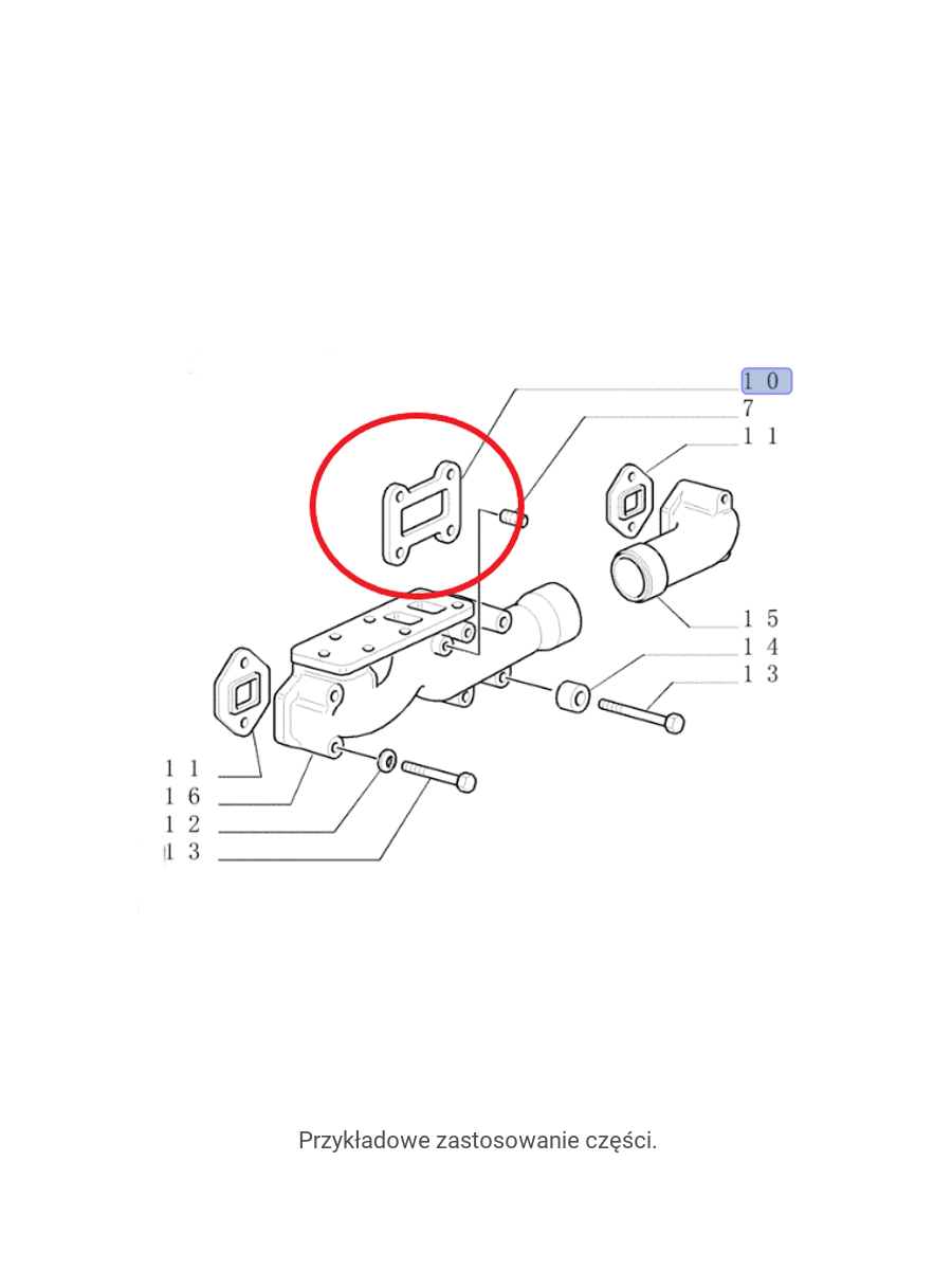 Прокладка коллектора большая — New Holland CNH 98434846