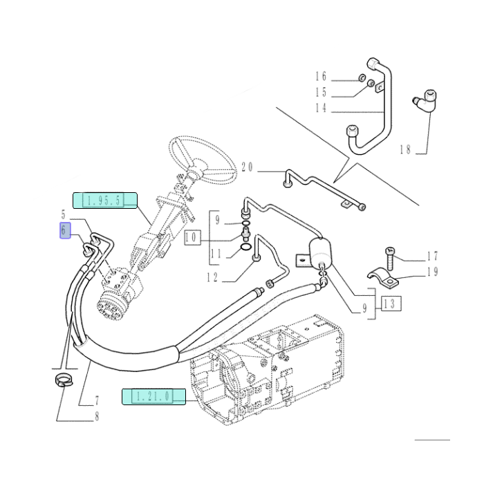 ШЛАНГ ORBITROL NEW HOLLAND CASE CNH 82033319 - 82016476