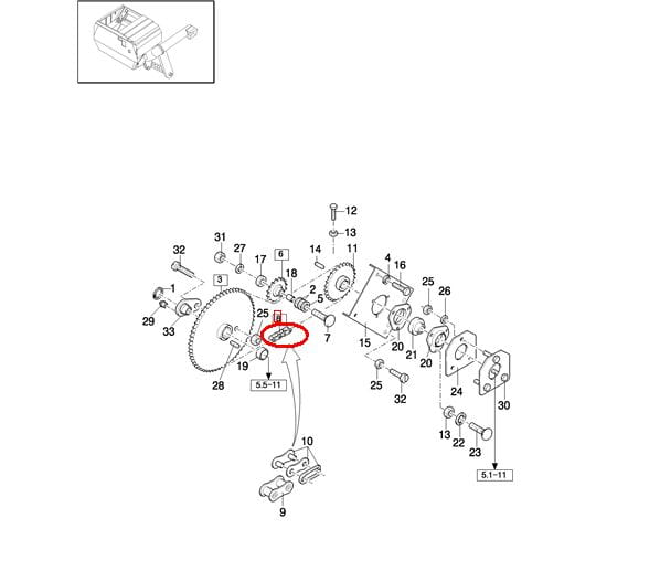 ЦЕПЬ ВЫПУСКНОЙ ТРУБКИ NEW HOLLAND CASE 80424107 - 424107